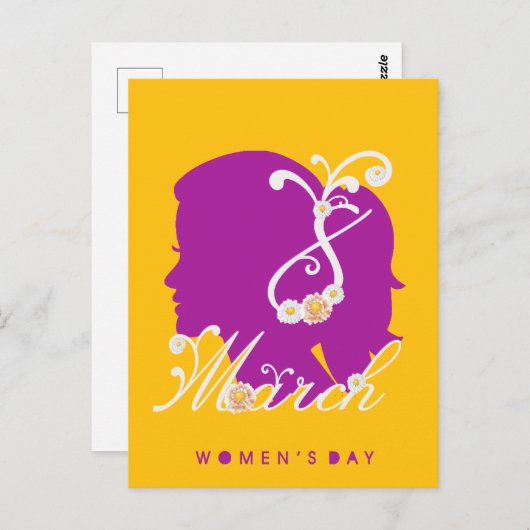 Internationaler Frauentag 8. März 2025 Postkarte (Vorne/Hinten)