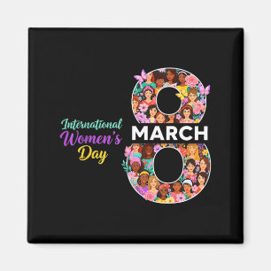 Internationaler Frauentag 8. März 2026 stärkend Magnet