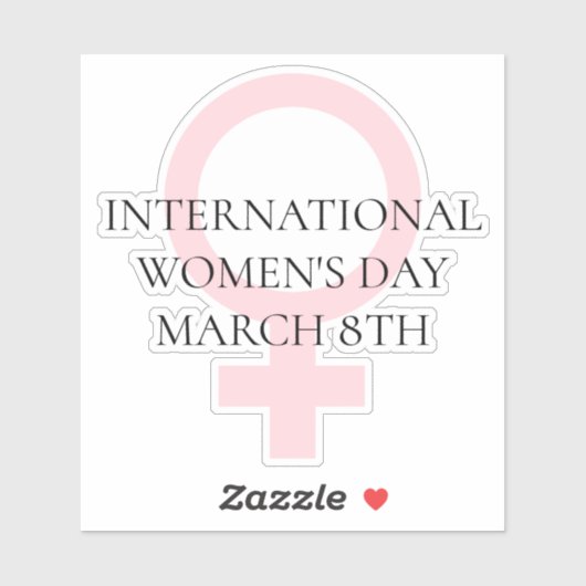 Internationaler Frauentag - 8. März Aufkleber (Blatt)