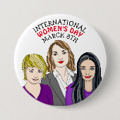 Internationaler Frauentag - 8. März Button (Vorderseite)