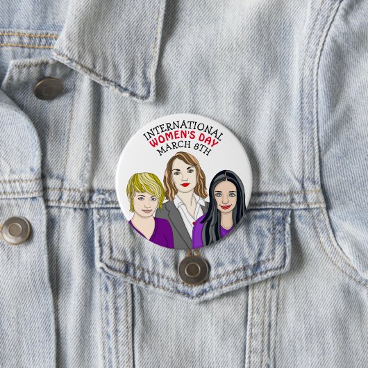 Internationaler Frauentag - 8. März Button (Beispiel)