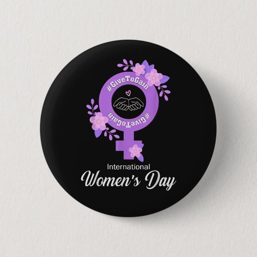 Internationaler Frauentag 8. März Button (Vorderseite)