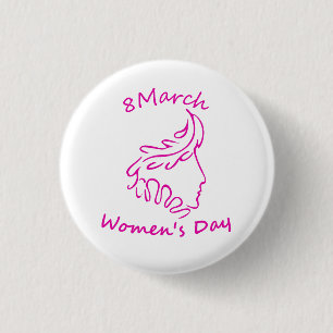 Internationaler Frauentag 8. März Button