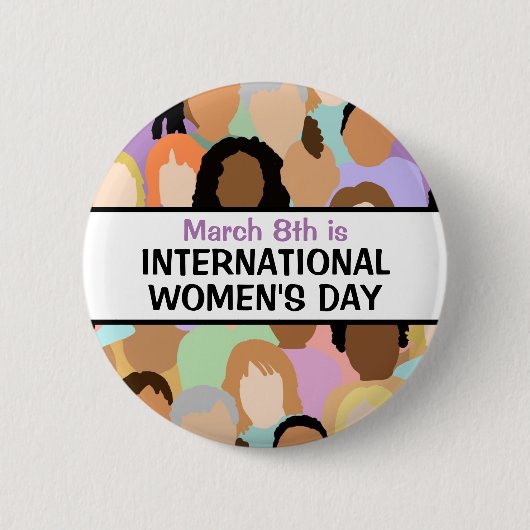 Internationaler Frauentag - 8. März Button (Vorderseite)