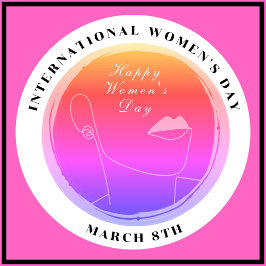 Internationaler Frauentag 8. März farbenfroh Button