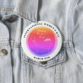 Internationaler Frauentag 8. März farbenfroh Button (Beispiel)