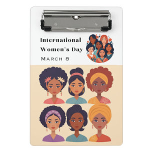 Internationaler Frauentag 8. März-Feier Mini Klemmbrett