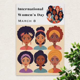 Internationaler Frauentag 8. März Feierlichkeiten Poster