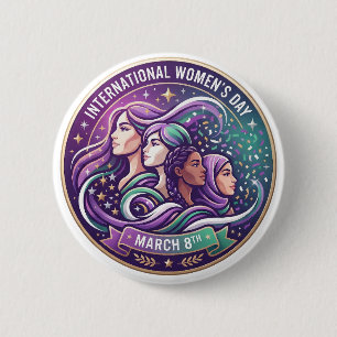 Internationaler Frauentag 8. März – Feiern Button