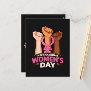 Internationaler Frauentag 8. März Feiertagspostkarte