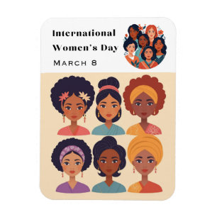 Internationaler Frauentag 8. März Flexibel Magnet