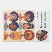 Internationaler Frauentag 8. März Geschirrtuch (Horizontal)