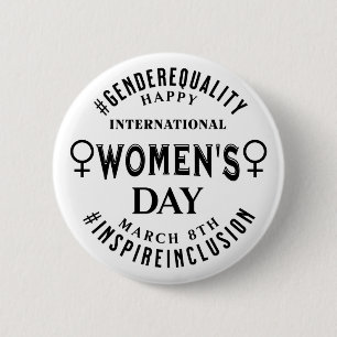 Internationaler Frauentag   8. März Gleichberechti Button