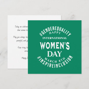 Internationaler Frauentag   8. März Gleichberechti Karte