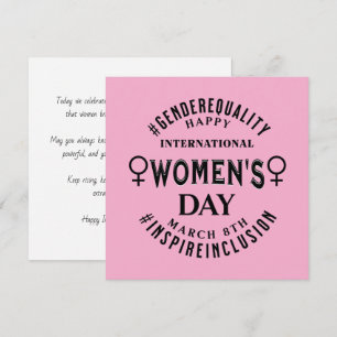 Internationaler Frauentag   8. März Gleichberechti Karte