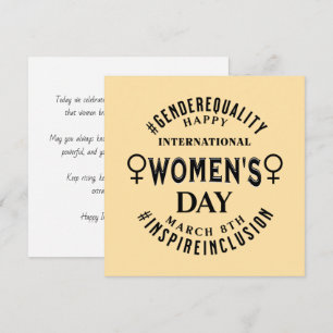 Internationaler Frauentag   8. März Gleichberechti Karte