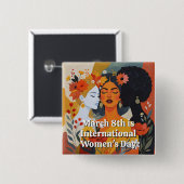 Internationaler Frauentag 8. März IWD Button (Vorne & Hinten)