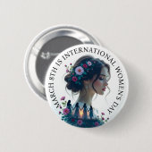 Internationaler Frauentag 8. März IWD Button (Vorne & Hinten)