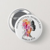 Internationaler Frauentag 8. März IWD Button (Vorne & Hinten)