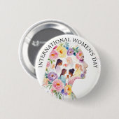 Internationaler Frauentag 8. März IWD Button (Vorne & Hinten)