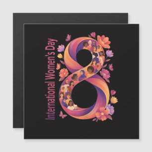 Internationaler Frauentag 8. März Magnetkarte
