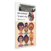 Internationaler Frauentag - 8. März Mini Klemmbrett (Schrägansicht)
