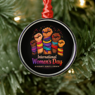 Internationaler Frauentag 8. März Ornament Aus Metall