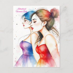 Internationaler Frauentag 8 März Postkarte