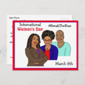Internationaler Frauentag - 8. März Postkarte (Vorne/Hinten)