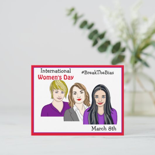 Internationaler Frauentag - 8. März Postkarte (Stehend Vorderseite)