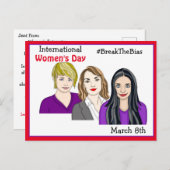 Internationaler Frauentag - 8. März Postkarte (Vorne/Hinten)