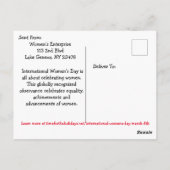 Internationaler Frauentag - 8. März Postkarte (Rückseite)