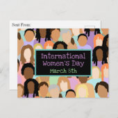 Internationaler Frauentag - 8. März Postkarte (Vorne/Hinten)