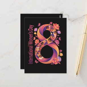Internationaler Frauentag 8. März Postkarte