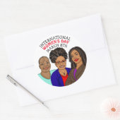 Internationaler Frauentag - 8. März Runder Aufkleber (Umschlag)