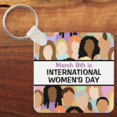 Internationaler Frauentag - 8. März Schlüsselanhänger (Vorderseite)