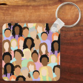 Internationaler Frauentag - 8. März Schlüsselanhänger (Rückseite)