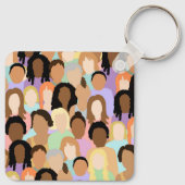 Internationaler Frauentag - 8. März Schlüsselanhänger (Rückseite)