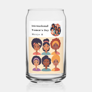 Internationaler Frauentag 8. März Stylisch Dosenglas