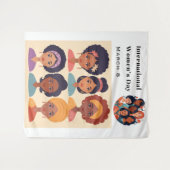 Internationaler Frauentag 8. März Wandteppich (Vorderseite (Horizontal))