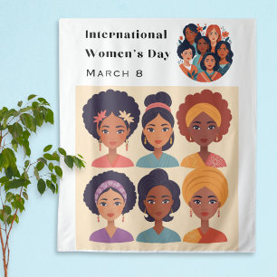 Internationaler Frauentag 8. März Wandteppich
