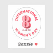 Internationaler Frauentag am 8. März Aufkleber (Blatt)