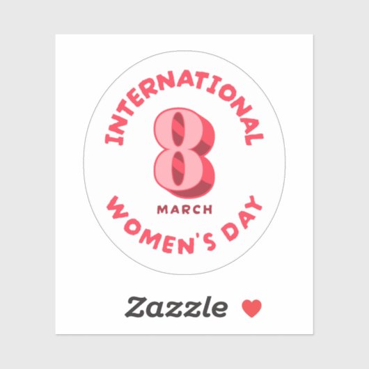 Internationaler Frauentag am 8. März Aufkleber (Blatt)