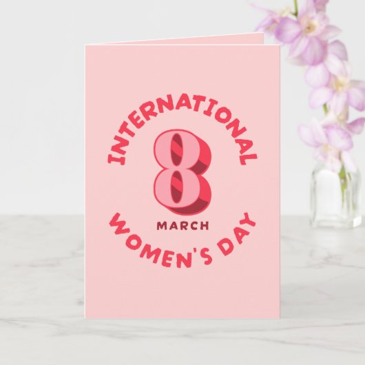 Internationaler Frauentag am 8. März Karte (Orchidee)