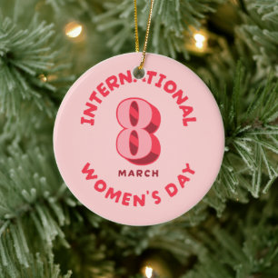 Internationaler Frauentag am 8. März Keramik Ornament