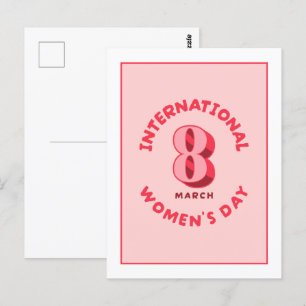 Internationaler Frauentag am 8. März Postkarte