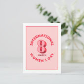 Internationaler Frauentag am 8. März Postkarte (Stehend Vorderseite)