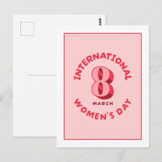 Internationaler Frauentag am 8. März Postkarte (Vorne/Hinten)