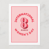 Internationaler Frauentag am 8. März Postkarte (Vorderseite)