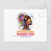 Internationaler Frauentag Ankündigungspostkarte (Rückseite)